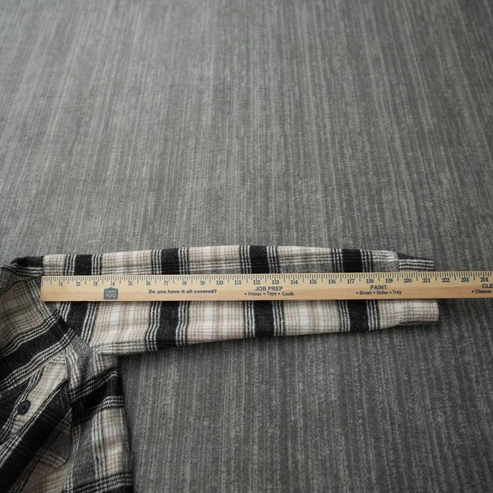 Alpine Design Jacket Men Plaid Flannel Wool 2 Pockets Long Sleeve Buttons XS‎